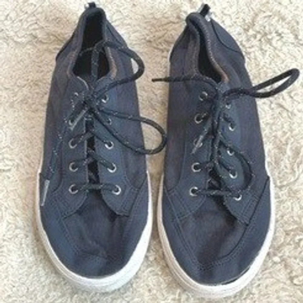 Sperry Top-Sider Deckfin Mens 6.5 Navy Blue Canvas Low Top Sneakers YB56830A